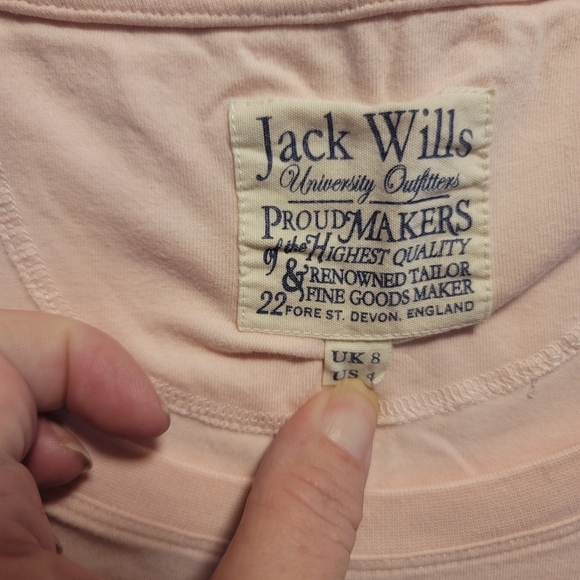 Jack Wills Longsleeve Cotton Light Pink Polo Shirt - Picture 14 of 14